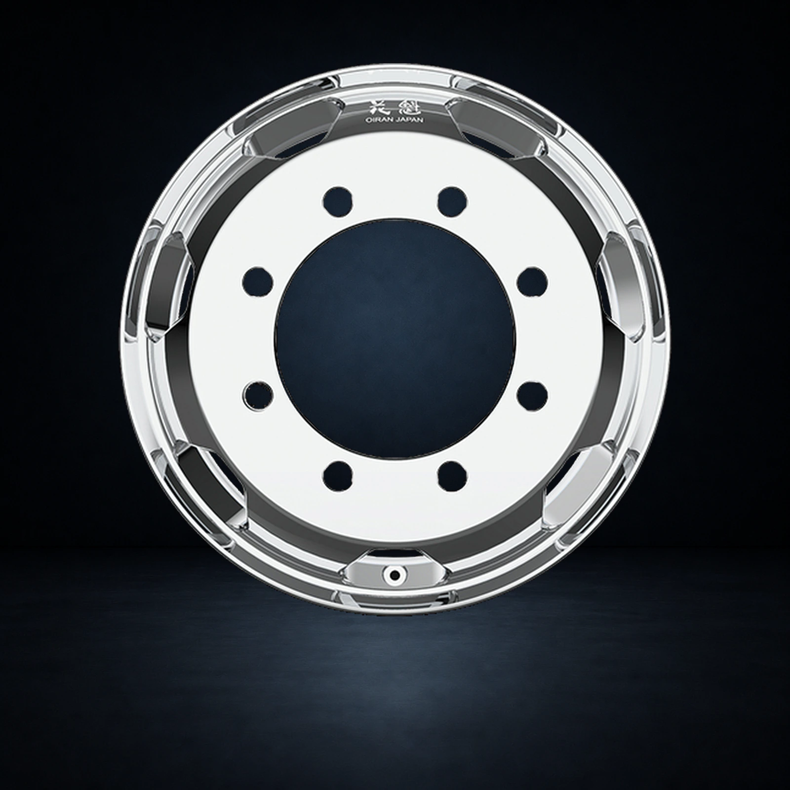 OIRAN MIRROR BUFF — mirror-polished wheel for Japanese heavy-duty trucks
